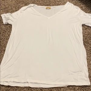 White piko tee
